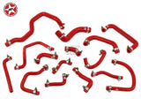 Ancillary Coolant & Breather  Silicone Hose Kit -Stoney Racing - MR2 MK2 Rev 1 & 2 NA - Red